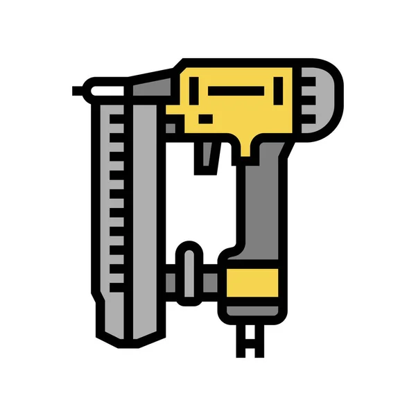 Nailer tool color icon vector illustration — Stock Vector