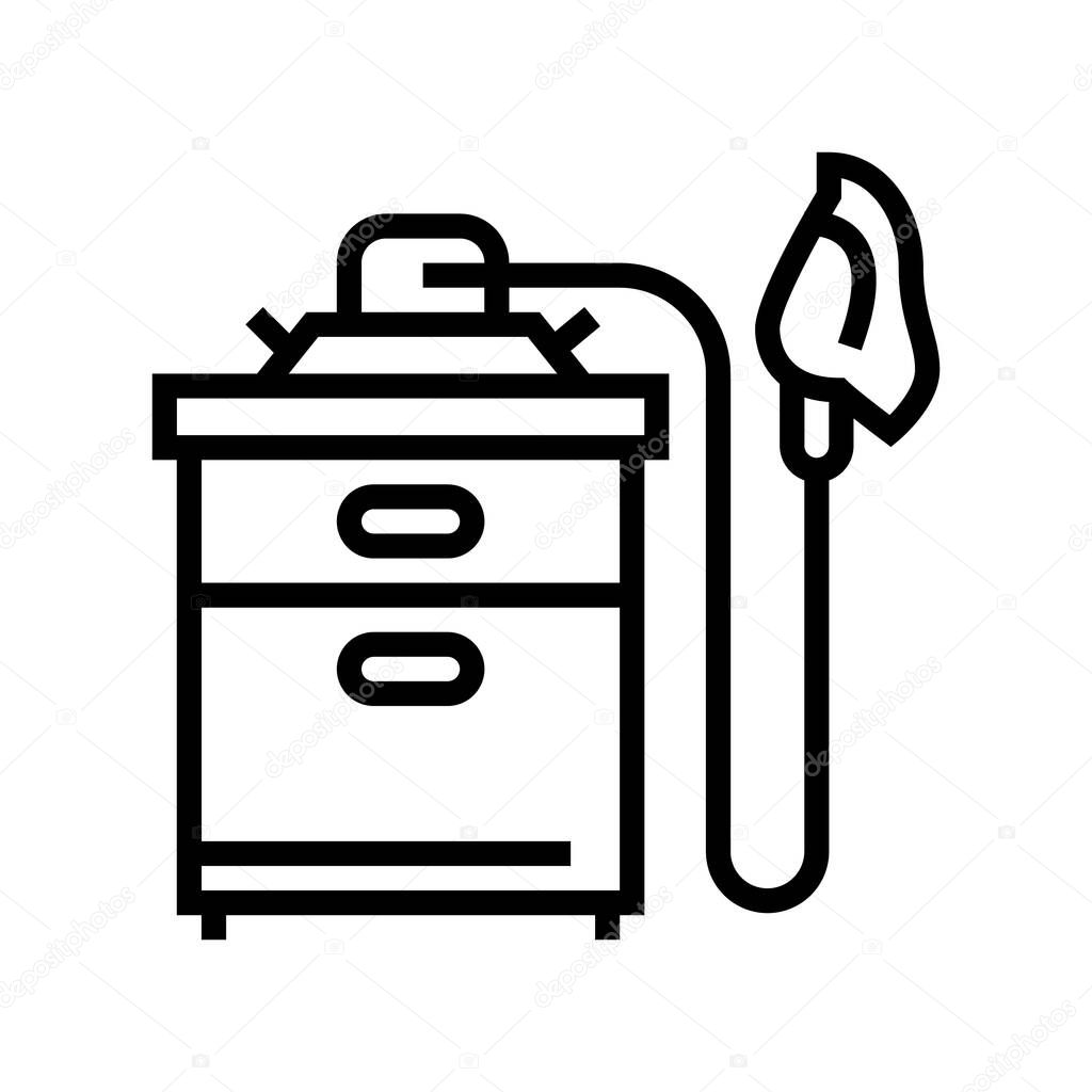 bee hive air equipment line icon vector illustration