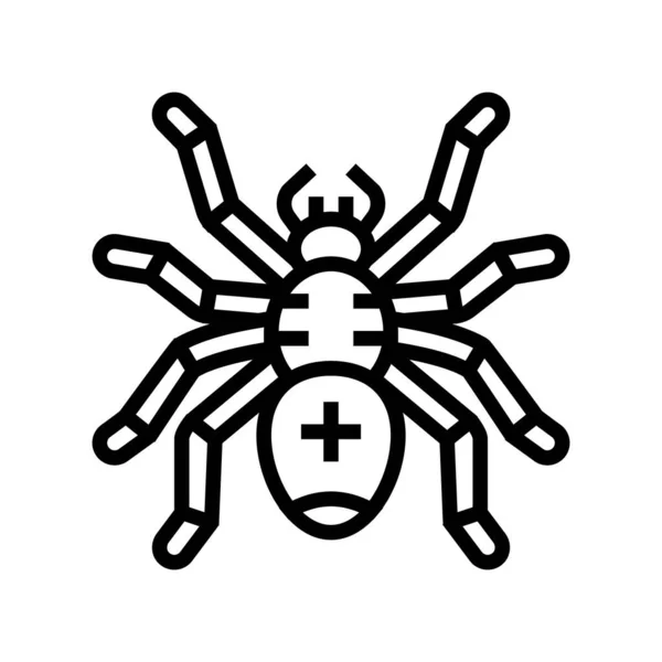 Spinne halloween line icon vektor illustration — Stockvektor