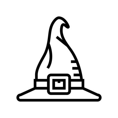 Cadılar Bayramı çizgisi ikon vektör illüstrasyonu