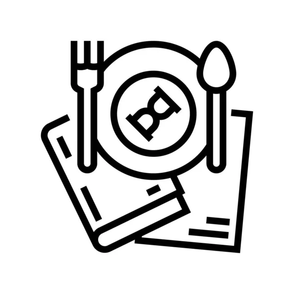 Food history line icon vector illustration — 스톡 벡터