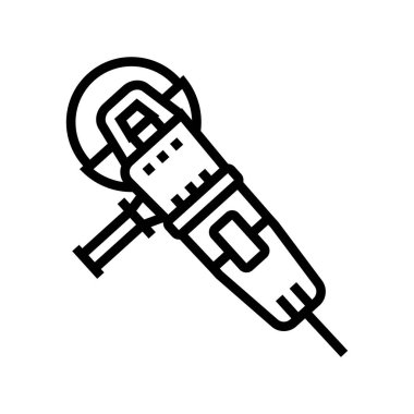 açı öğütücü araç çizgisi vektör çizimi