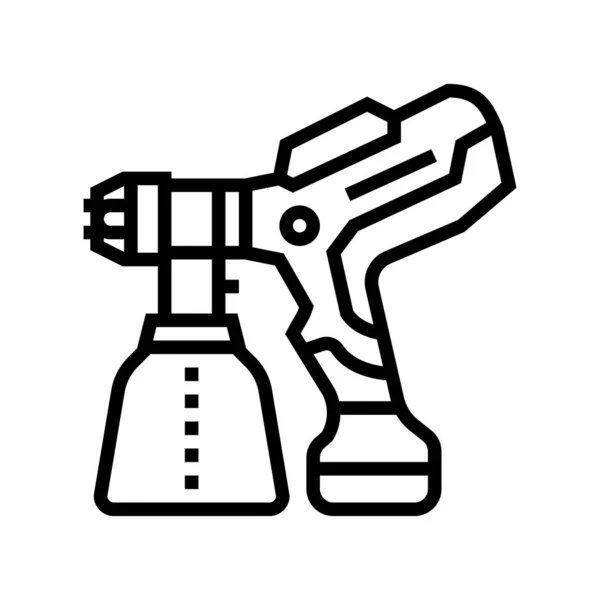 Spray pistolet narzędzie linii ikona wektor ilustracji — Wektor stockowy