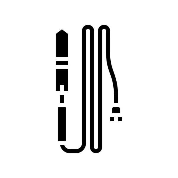 Elektrische Messer Imkerei Glyphensymbol Vektor Illustration — Stockvektor