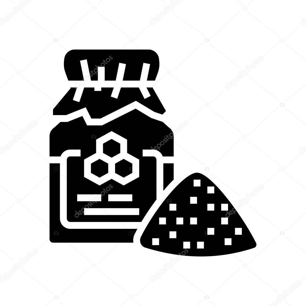 nectar package beekeeping glyph icon vector illustration