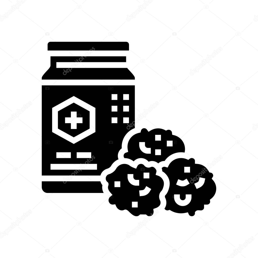 propolis container beekeeping glyph icon vector illustration