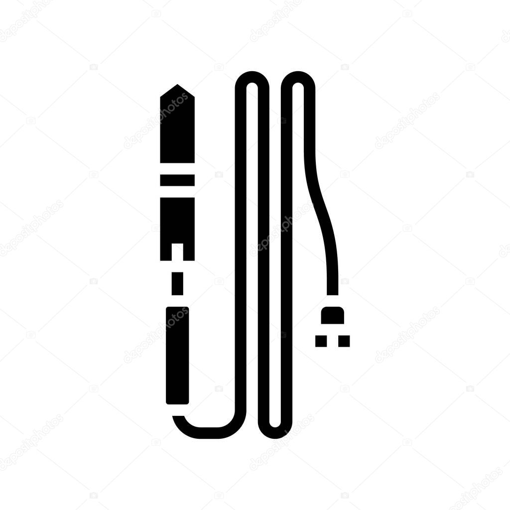 electric knife beekeeping glyph icon vector illustration