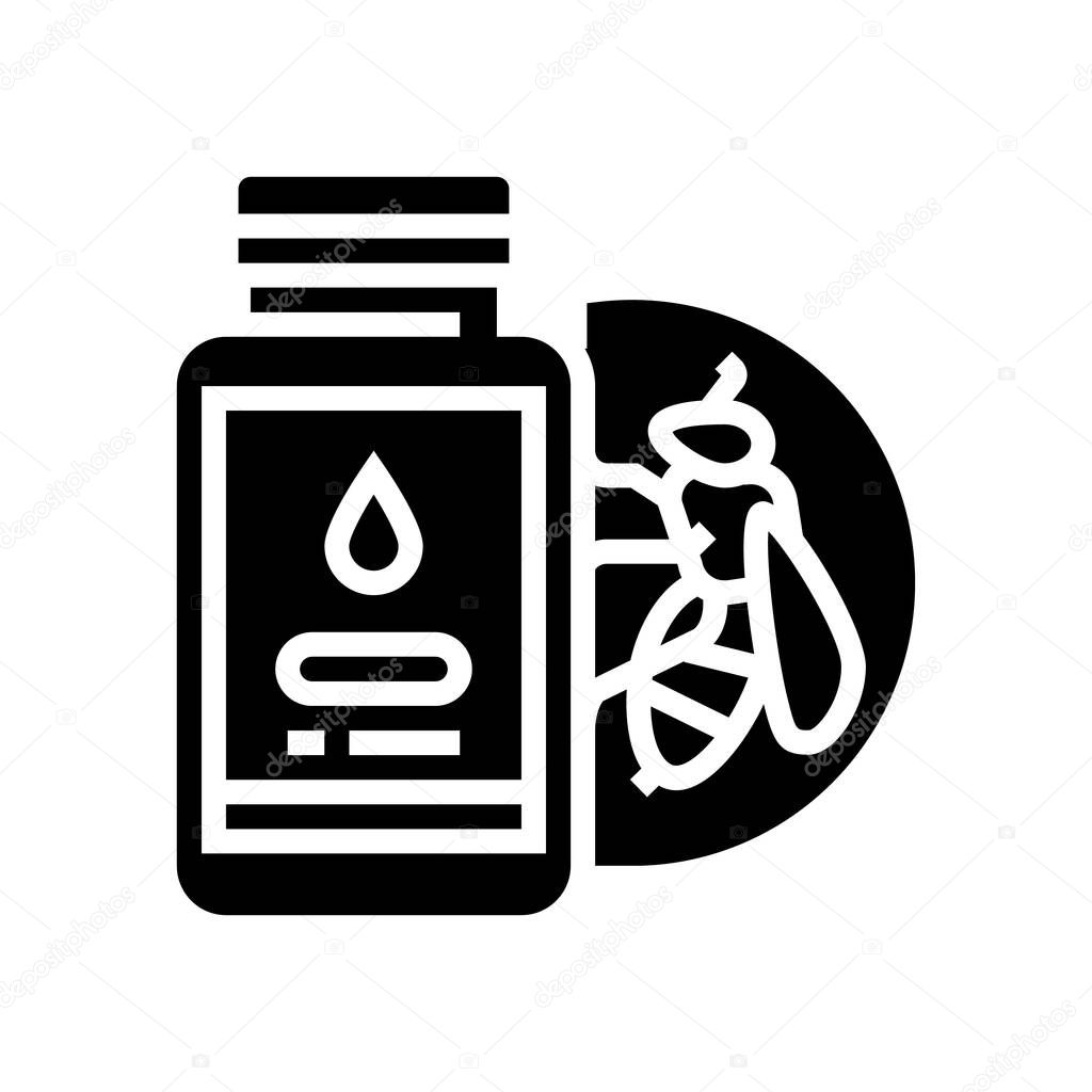 royal jelly beekeeping glyph icon vector illustration