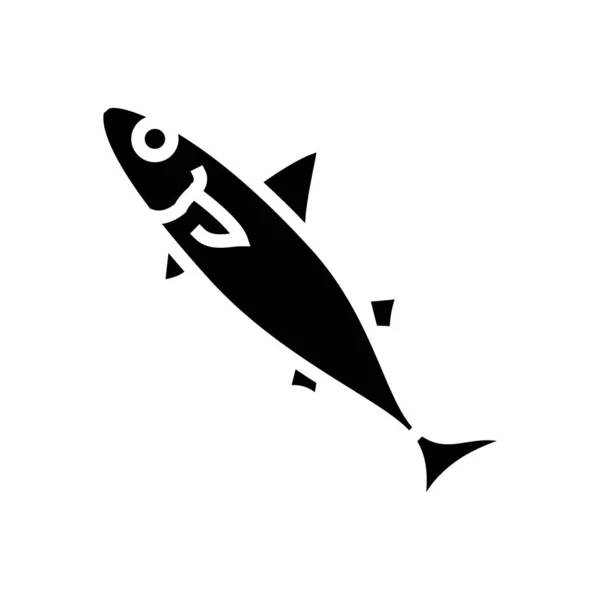 Ilustracja wektora glifów lucerny makreli — Wektor stockowy