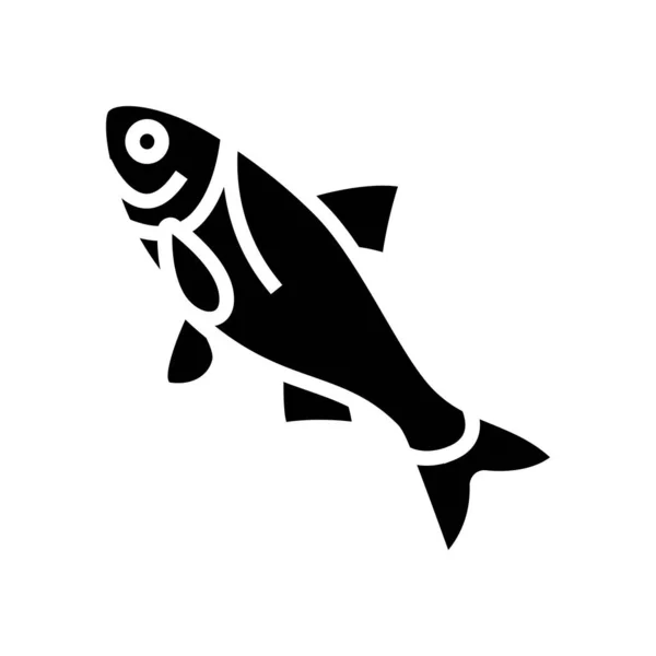 Bighead karp glyph ikon vektor illustration — Stock vektor