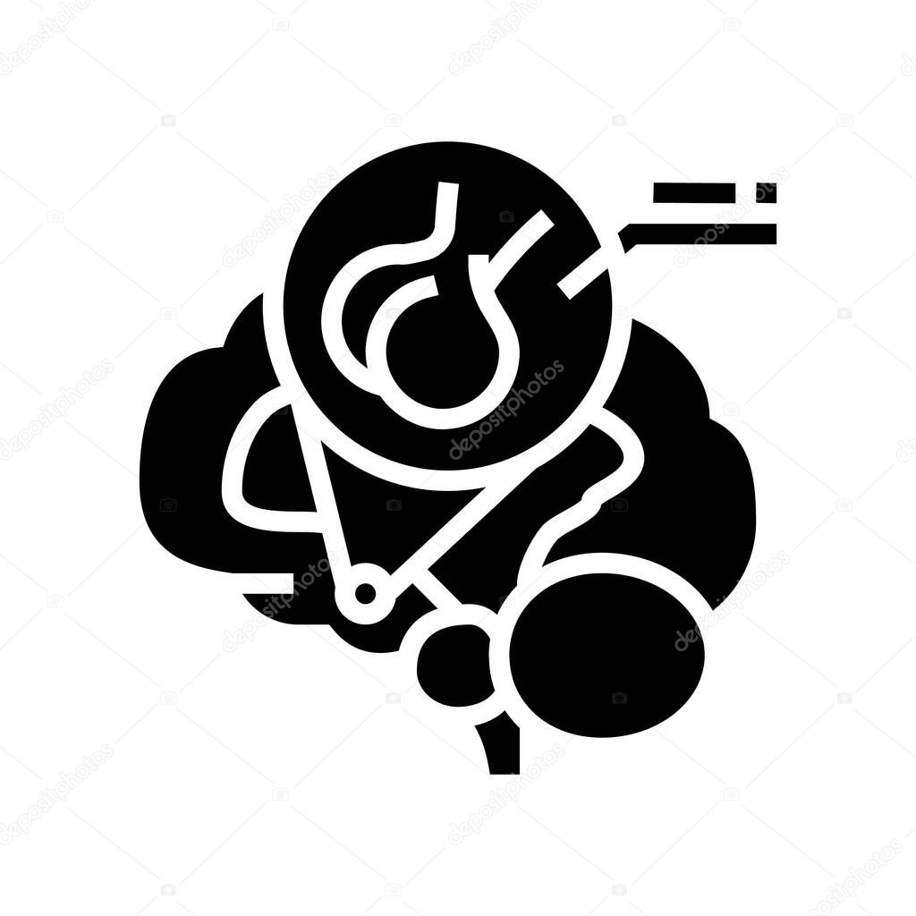 pituitary gland endocrinology glyph icon vector illustration