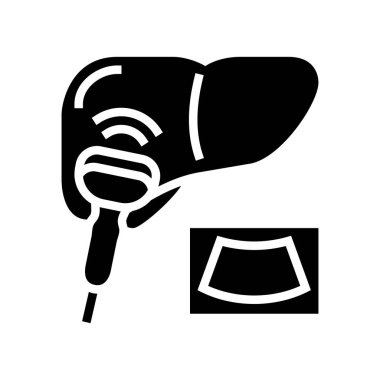 ultrason karaciğer sembolü vektör illüstrasyonu