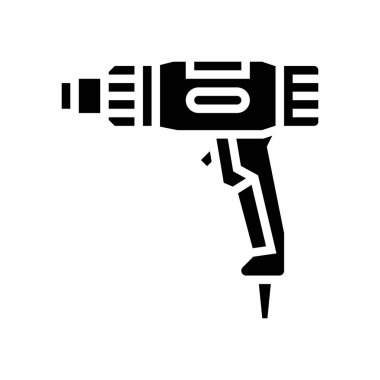 ısı silahı aracı glifin vektör illüstrasyonu