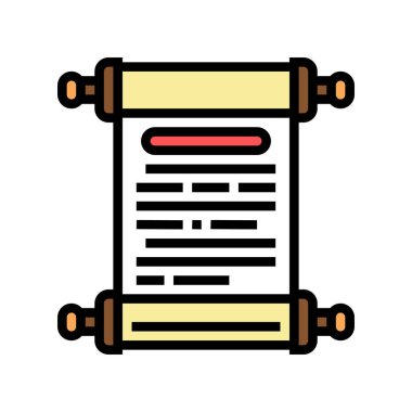 Tarih, Antik Yunan renk ikonu vektörünü kaydırır. Tarih, Antik Yunan işareti. izole edilmiş sembol çizimi