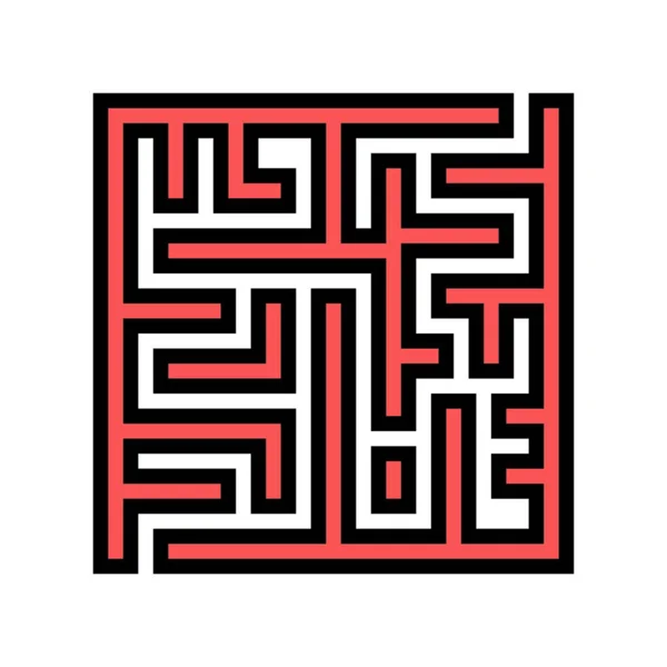 Labyrinth Alten Griechischen Farb Symbol Vektor Labyrinth Alten Griechischen Zeichen — Stockvektor