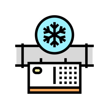 Hava arındırma renk ikonu vektörü. Hava arındırma işareti. izole edilmiş sembol çizimi