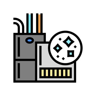 kapalı hava kalitesi renk ikonu vektörü. Kapalı hava kalite işareti. izole edilmiş sembol çizimi