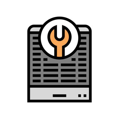 ısı pompası renk ikonu vektörü. Isı pompası tamiri. izole edilmiş sembol çizimi