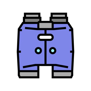 binoküler araç renk simgesi vektörü. dürbün işareti. izole edilmiş sembol çizimi