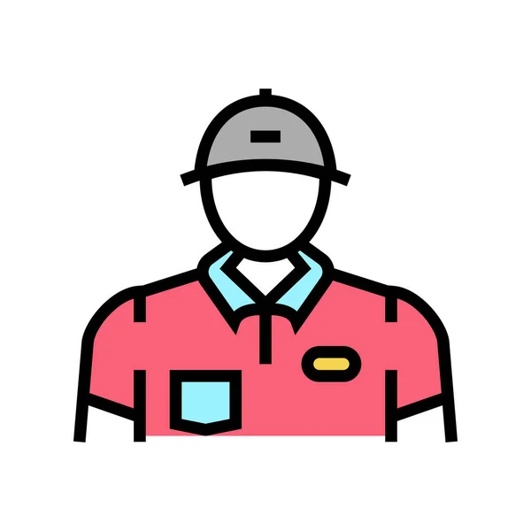 Joueur Golf Couleur Icône Vecteur Signe Joueur Golf Illustration Symbole — Image vectorielle