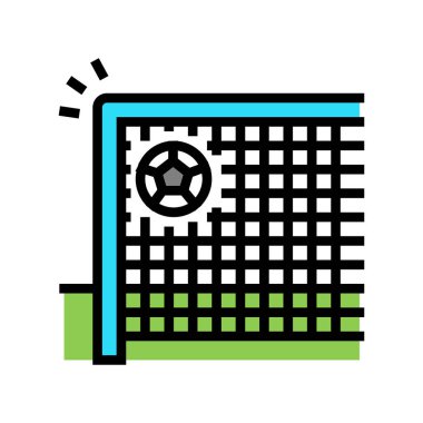 hedef futbol renk ikonu vektörü. Gol futbol tabelası. izole edilmiş sembol çizimi