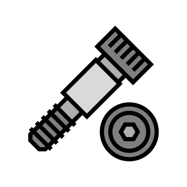 Schulterschraube Farbsymbolvektor Schulterschraubenzeichen Isolierte Symbolillustration — Stockvektor