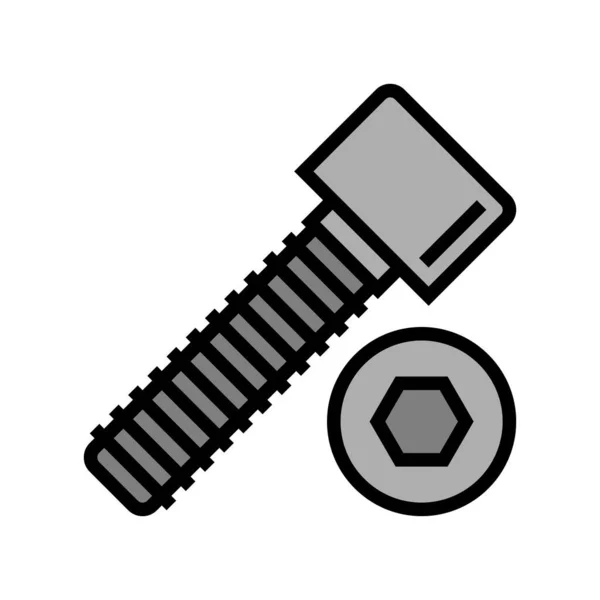 Вектор Гвинтового Кольору Головки Сокета Знак Гвинта Головки Розетки Ізольована — стоковий вектор