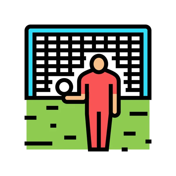 Gardien Couleur Icône Football Vecteur Gardien Signe Football Illustration Symbole — Image vectorielle