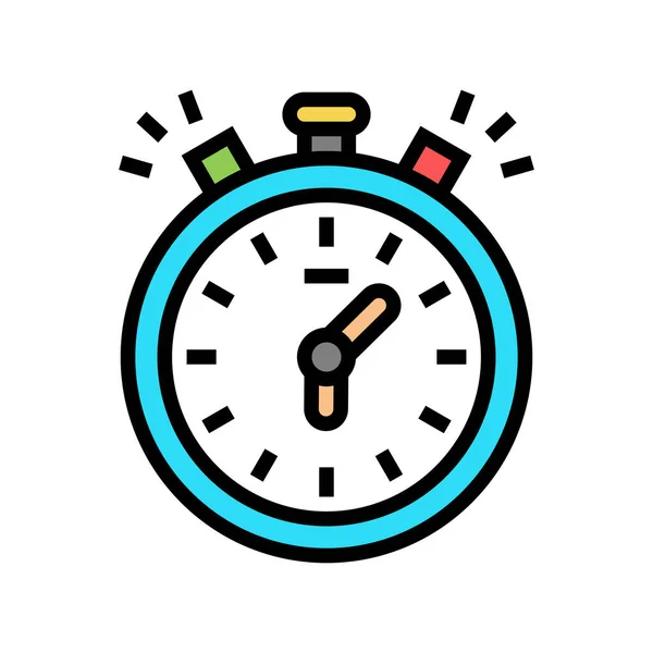 Chronomètre Temps Lecture Comptage Couleur Icône Vecteur Chronomètre Temps Jeu — Image vectorielle