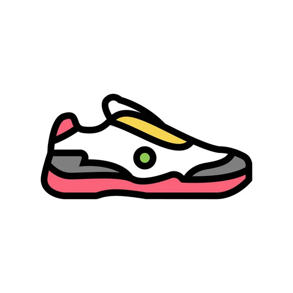 男子网球鞋颜色图标矢量 男子网球鞋标志 孤立的符号说明 — 图库矢量图片