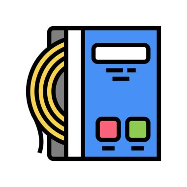 tenis renk ikonu vektörü. telli tenis işareti. izole edilmiş sembol çizimi