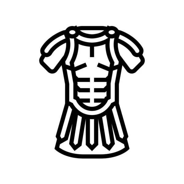 Vêtements Légionnaires Ancienne Ligne Rome Icône Vecteur Vêtements Légionnaires Ancien — Image vectorielle