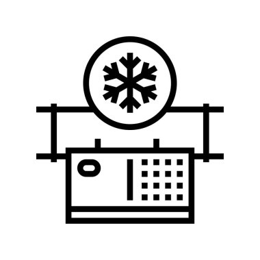 Hava arındırma çizgisi ikon vektörü. Hava arındırma işareti. izole edilmiş çizgi simgesi siyah illüstrasyon