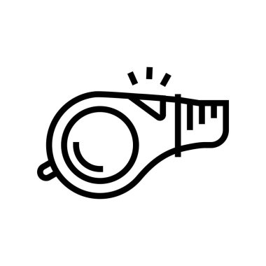 Düdük aksesuarı simgesi vektörü. Düdük aksesuarı. izole edilmiş çizgi simgesi siyah illüstrasyon