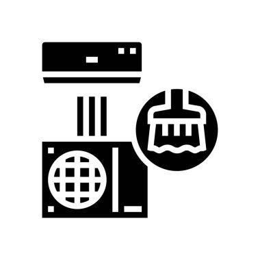 Kanal temizleme sembolü vektörü. Kanal temizleme tabelası. izole edilmiş çizgi simgesi siyah illüstrasyon