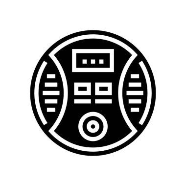 carbon monoxide detector glyph icon vector. carbon monoxide detector sign. isolated contour symbol black illustration clipart