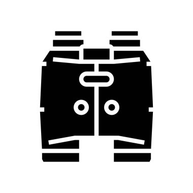 binoküler araç simge vektör illüstrasyonu