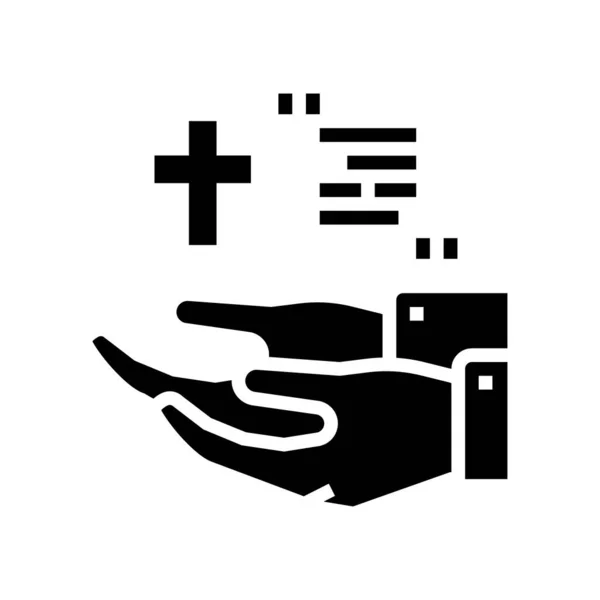 Ordo Християнство Церква Гліф Значок Вектор Церковний Знак Ортодоксальності Ізольований — стоковий вектор