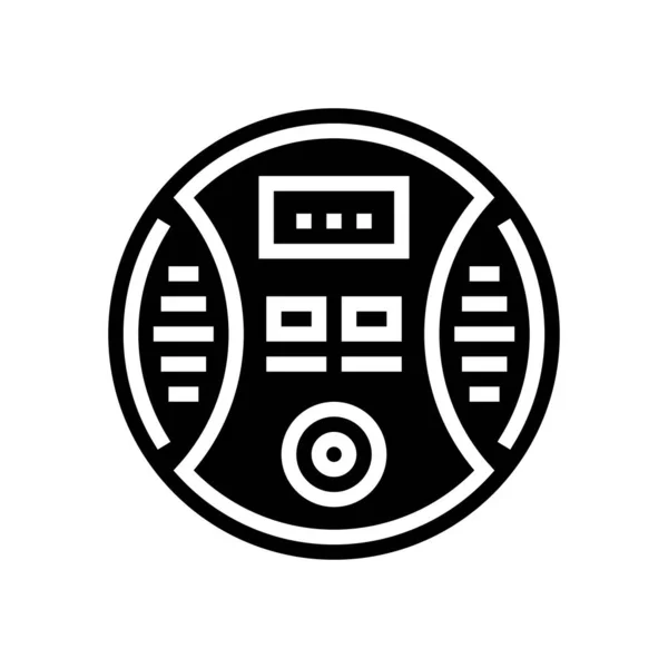 Вектор Иконок Детектора Угарного Газа Знак Детектора Угарного Газа Черная — стоковый вектор