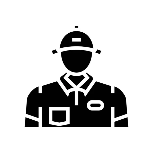 Golfspelare glyph ikon vektor illustration — Stock vektor