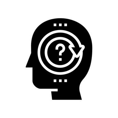 Düşünen soru işareti vektör illüstrasyonu