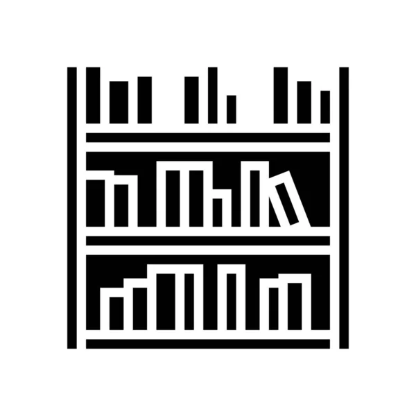 Police knihovny s obrázkem vektoru ikony glyfu — Stockový vektor