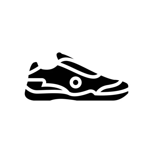 Männer Tennisschuh Glyphen Symbol Vektor Illustration — Stockvektor