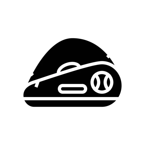 Bolsa de tenis glifo icono vector ilustración — Vector de stock
