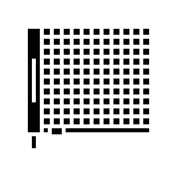 Netto tennis accessoire glyph pictogram vector illustratie — Stockvector