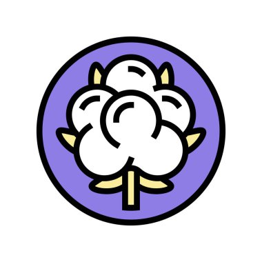 Pamuk elbise yıkama renk ikonu vektör çizimi