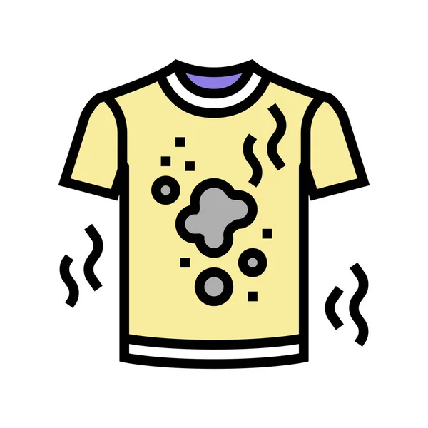Sucio olor camiseta color icono vector ilustración — Vector de stock