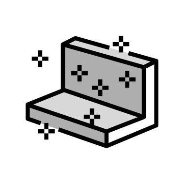 Paslanmaz metal profil renk vektör çizimi