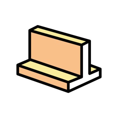 pirinç metal profil renk vektör illüstrasyonu