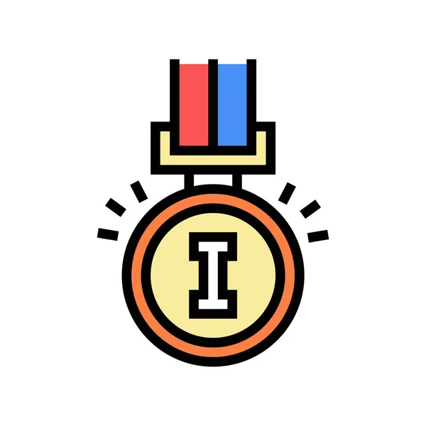 Champion prix icône couleur illustration vectorielle — Image vectorielle